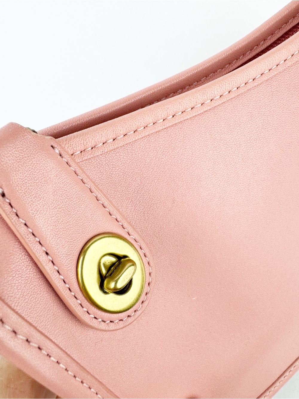 Coach Swinger 20 C5430 Glovetanned Pink Leather Chain Shoulder Crossbody Bag - Picture 5 of 9